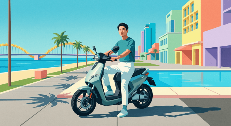 Electric motorbike in Da Nang