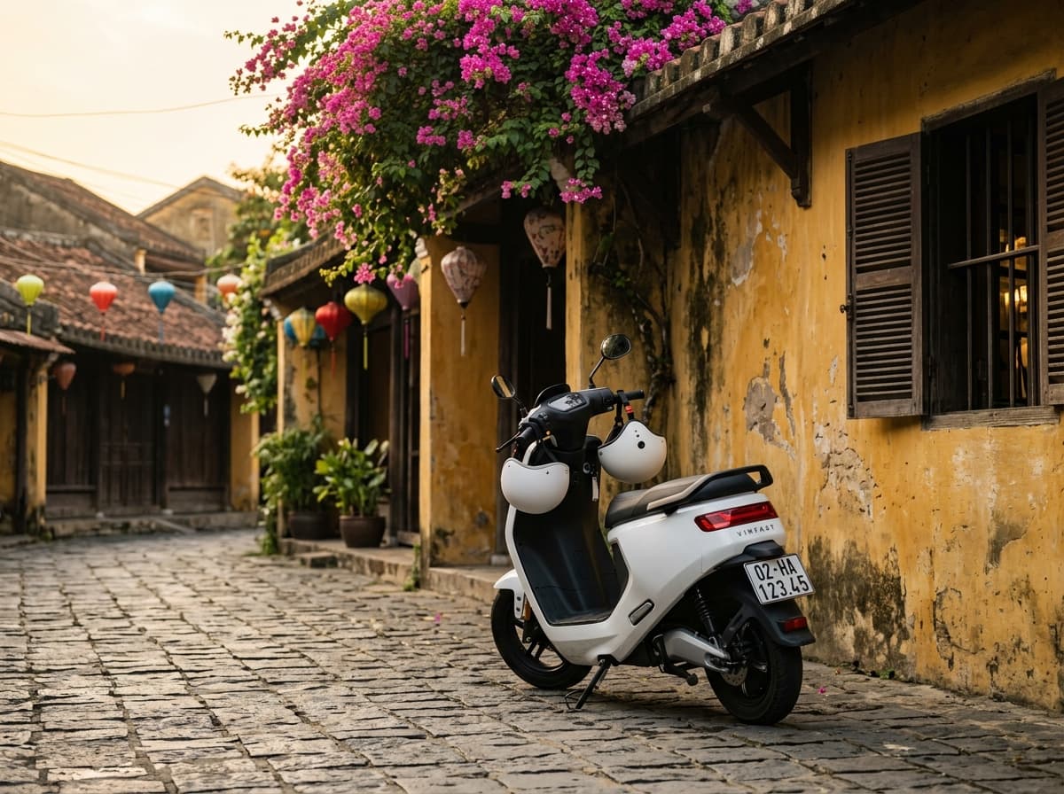 Lướt êm xe máy điện qua phố cổ Hội An bình yên